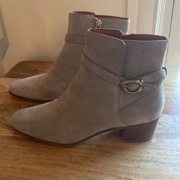 Coach Chrystie Suede Bootie | Size 7.5 | Oat - Picture 7 of 16